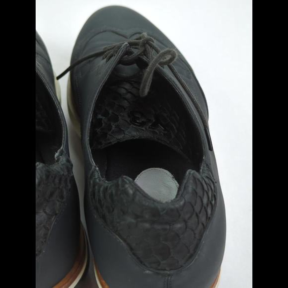 [SOLD] YOHJI YAMAMOTO x ADIDAS Y3 Men's Sz 12 "KOREY" Leather Lace Up Sneakers - Picture 6 of 12